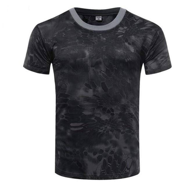 Quick-Dry O-Neck T-Shirt for Men in Camouflage - Ideal for Outdoors