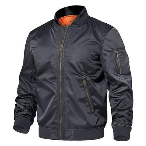 Classic Bomber Jacket for Men with Utility Pockets