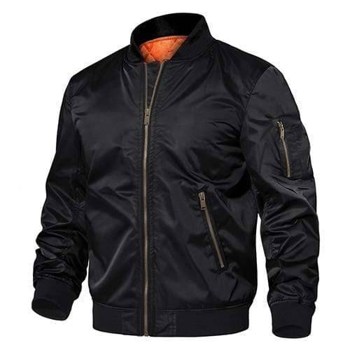 Classic Bomber Jacket for Men with Utility Pockets