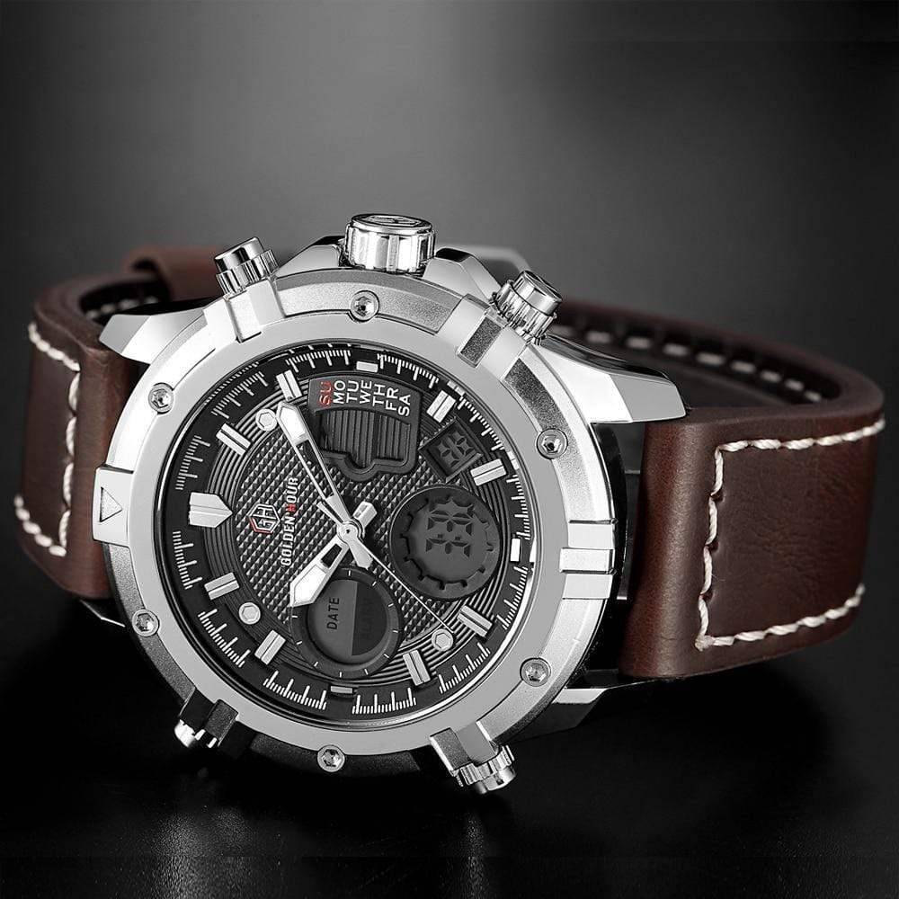 Military Style Quartz Watch for Men – Waterproof Digital Timepiece
