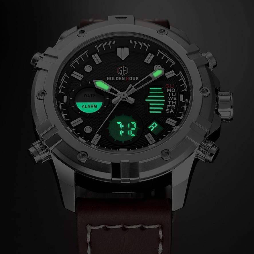Military Style Quartz Watch for Men – Waterproof Digital Timepiece