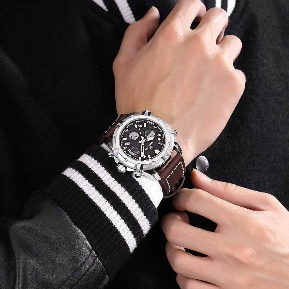 Military Style Quartz Watch for Men – Waterproof Digital Timepiece