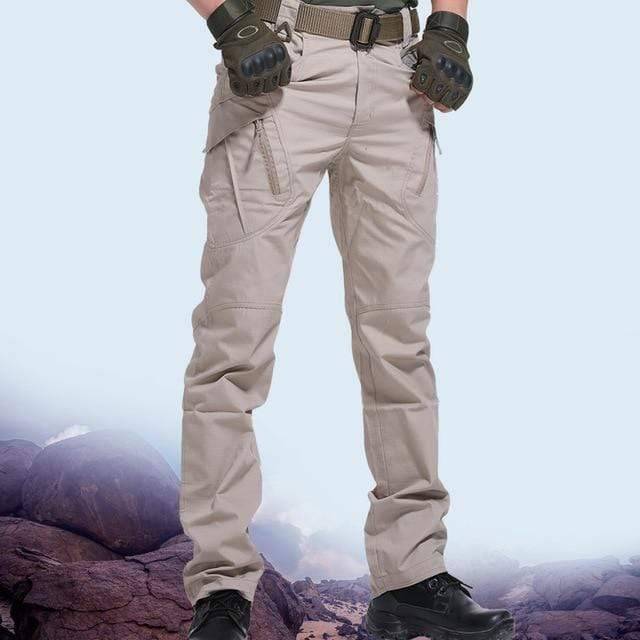Camouflage Cargo Trousers for Men with Stretchy Waistband