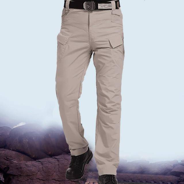 Camouflage Cargo Trousers for Men with Stretchy Waistband