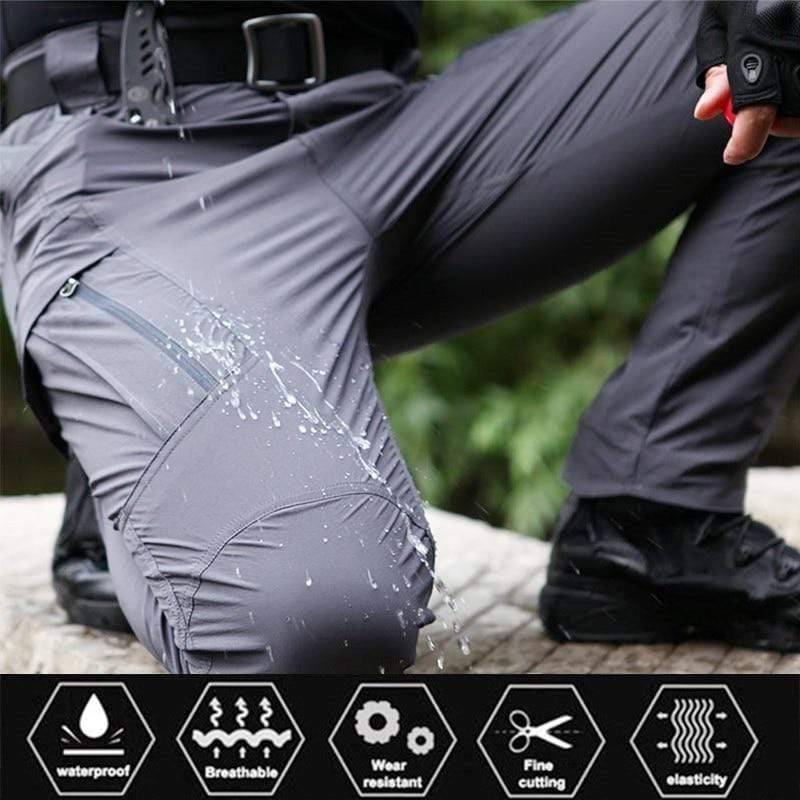 Camouflage Cargo Trousers for Men with Stretchy Waistband