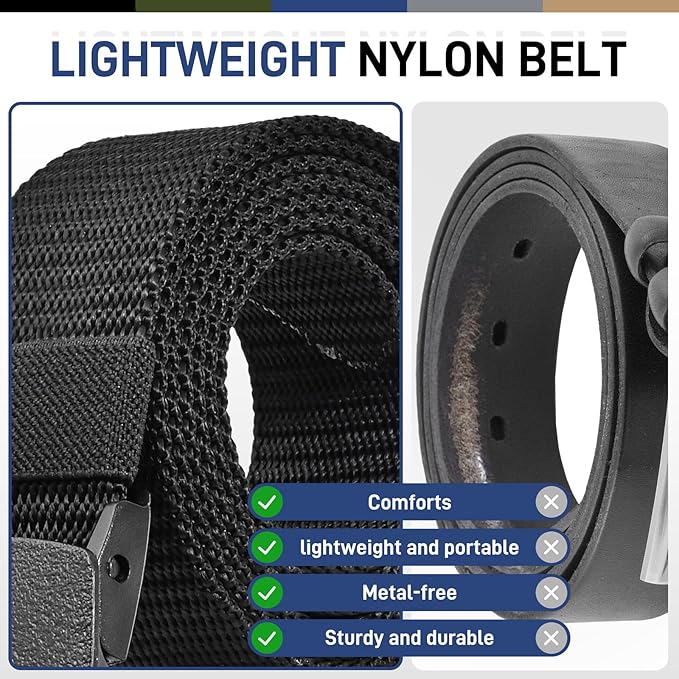Durable Canvas Belt for Men with Quick-Release Closure