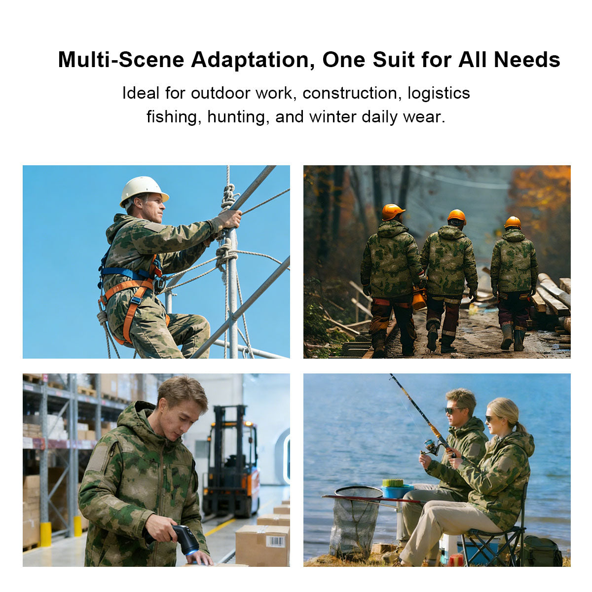 Camo Insulated Hoodie Set for Men – Hunting and Work Wear