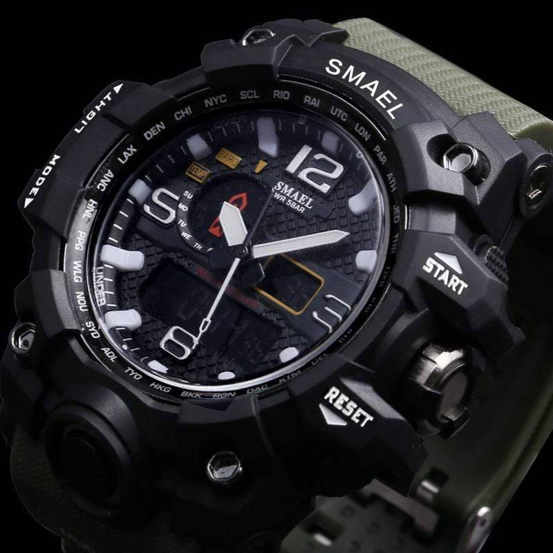 Dual Display Analog and Digital Watch for Men - Military Style