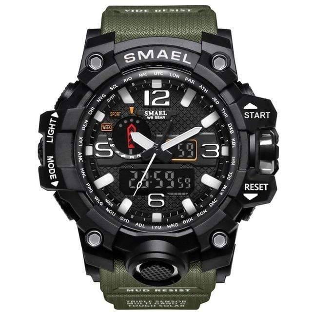 Dual Display Analog and Digital Watch for Men - Military Style
