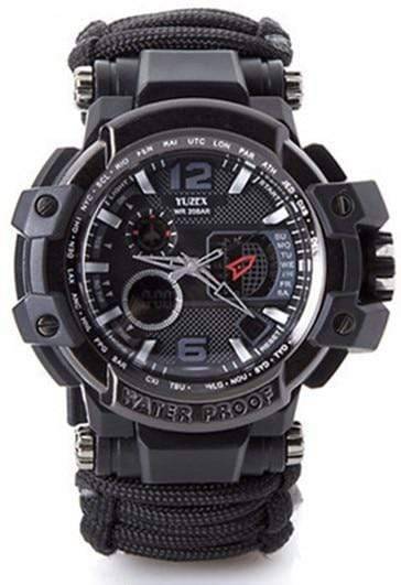 Waterproof Survival Watch for Men with Multi-functional Paracord Design