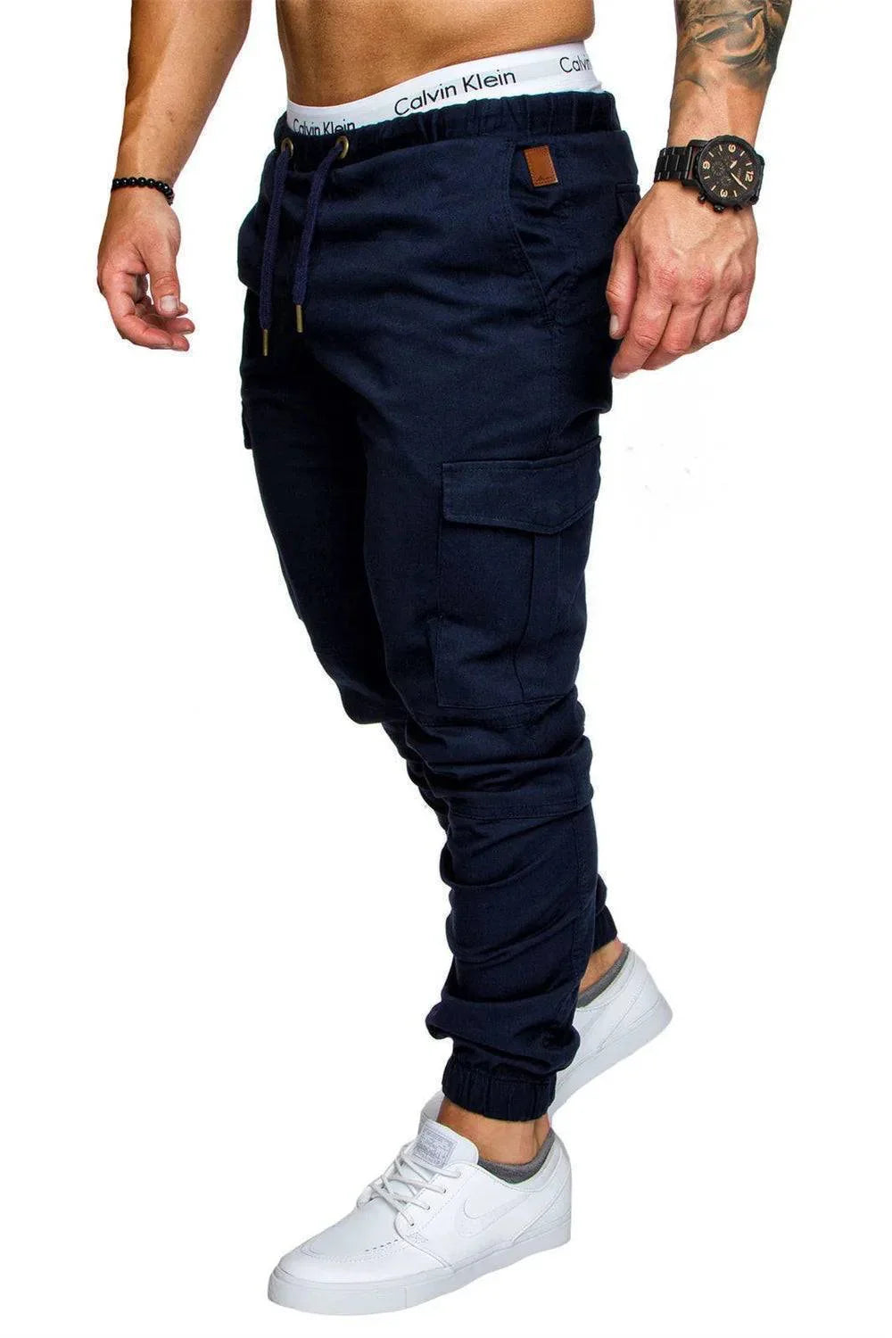 Men's Outdoor Cargo Trousers with Multiple Pockets
