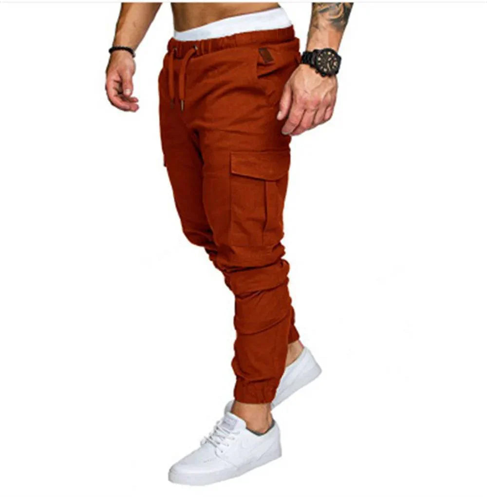 Men's Outdoor Cargo Trousers with Multiple Pockets
