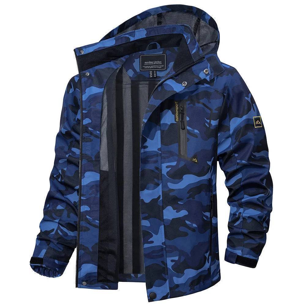 Lightweight Waterproof Rain Jacket for Men with Removable Hood