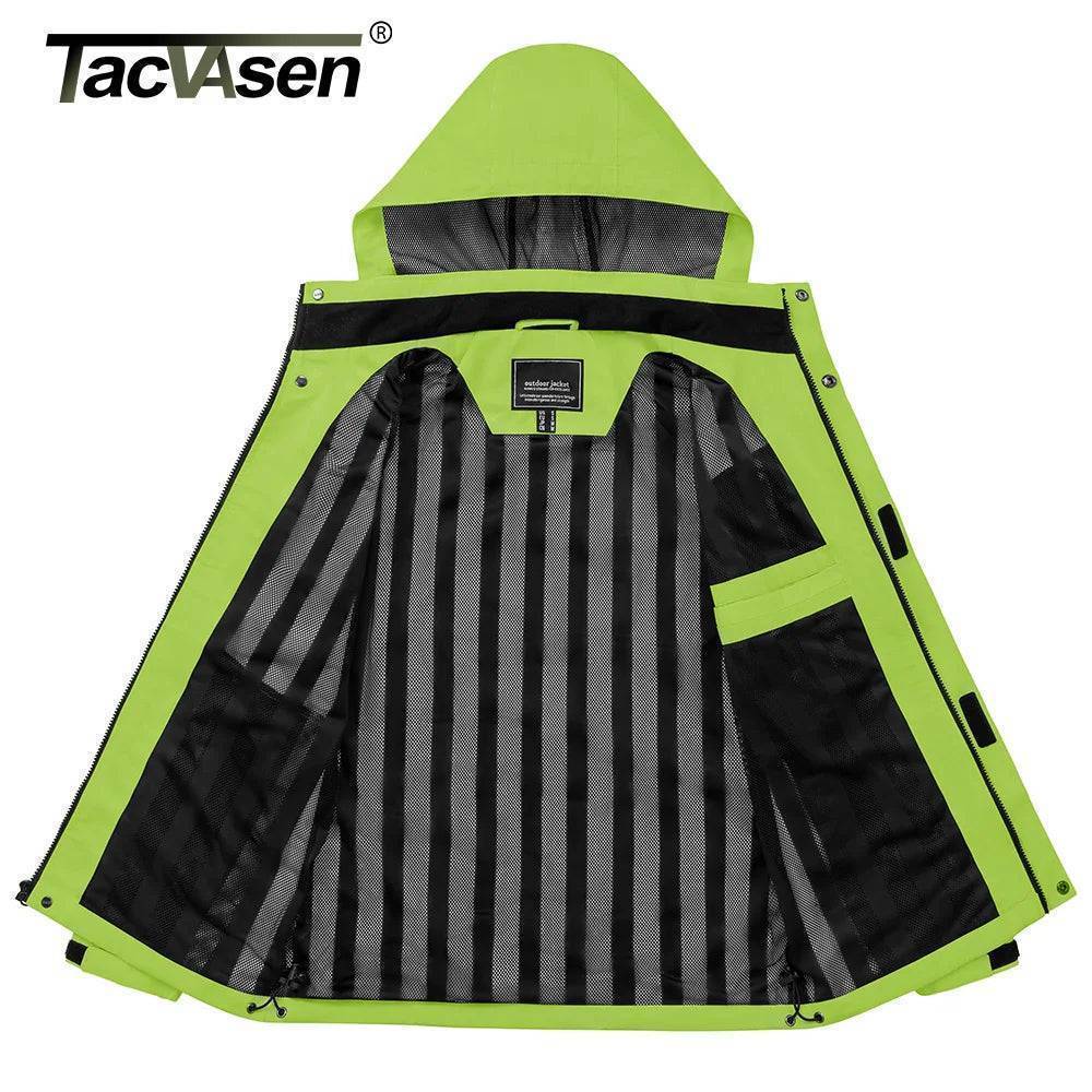 Lightweight Waterproof Rain Jacket for Men with Removable Hood