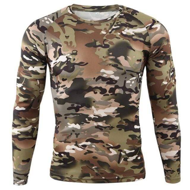 Long Sleeve Tactical Shirt for Men in Camouflage Design