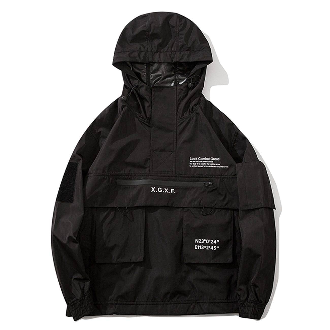 Outdoor Tactical Jacket for Men with Hood and Cargo Pockets