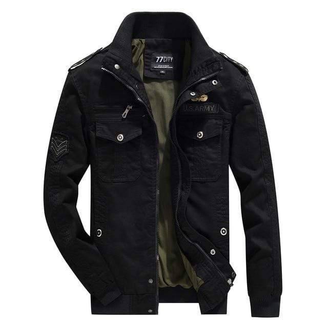 Men's Military Field Jacket - Tactical Windbreaker for Outdoor Use