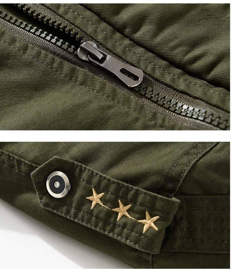 Men's Military Field Jacket - Tactical Windbreaker for Outdoor Use