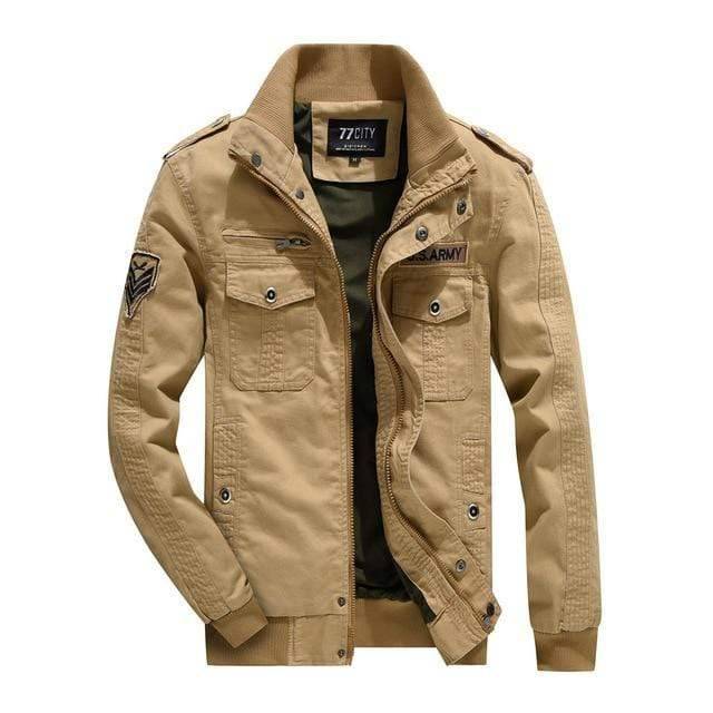 Men's Military Field Jacket - Tactical Windbreaker for Outdoor Use