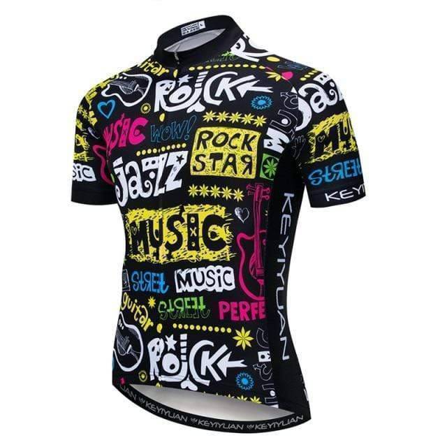 Breathable Cycling Jersey for Men with Full-Length Zipper