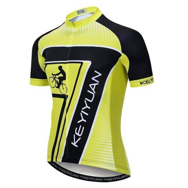 Breathable Cycling Jersey for Men with Full-Length Zipper