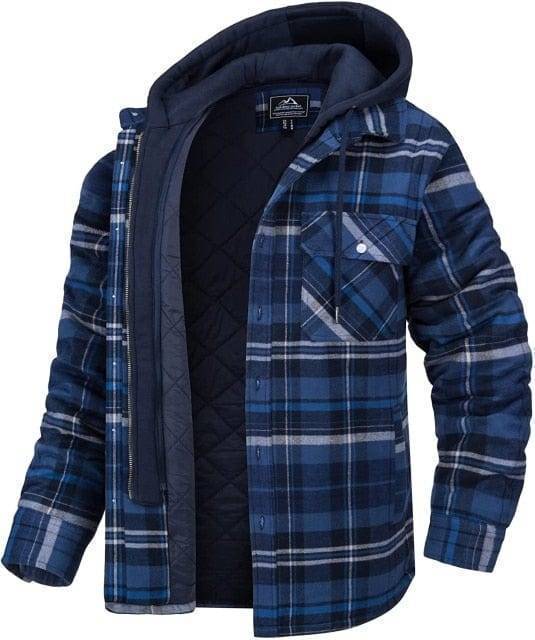 Flannel Jacket with Quilted Lining for Men