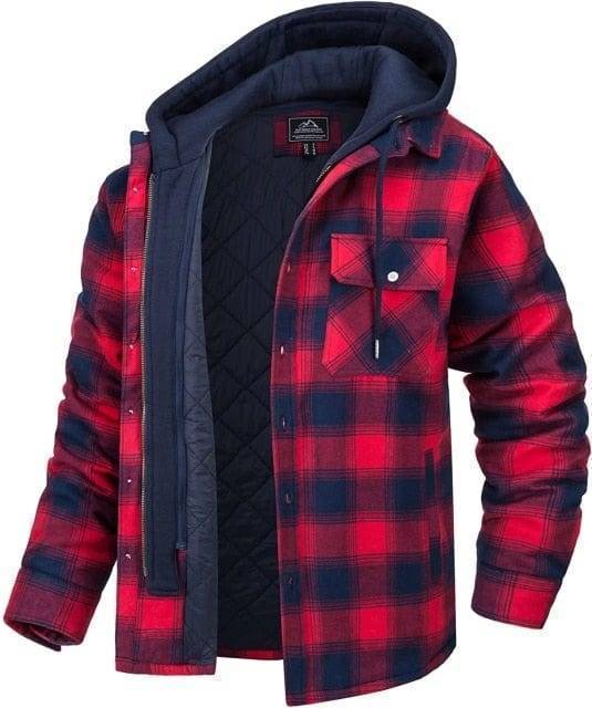 Flannel Jacket with Quilted Lining for Men