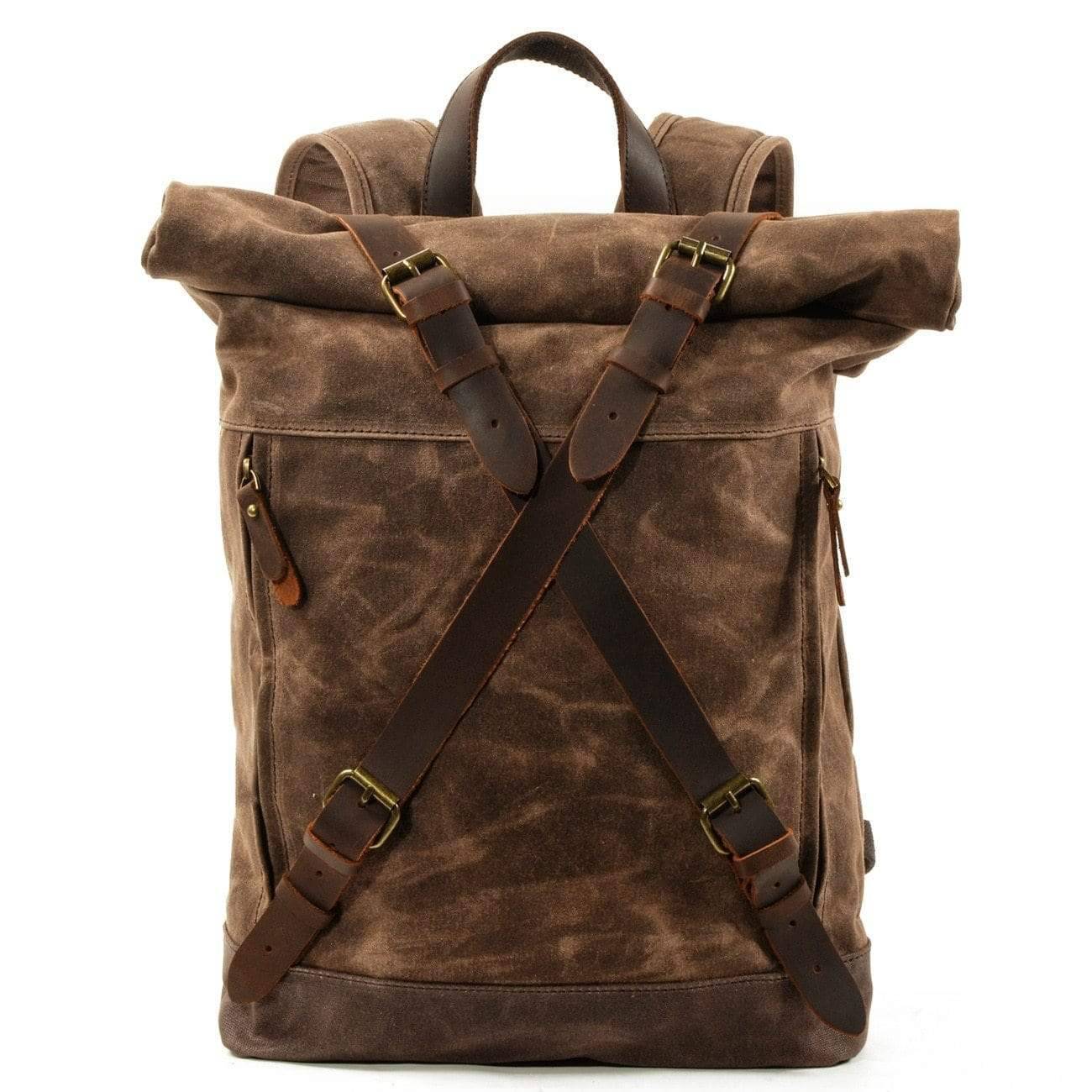 Outdoor Survival Shoulder Backpack for Men – Waterproof Retro Style