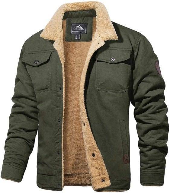 Men's Trucker Parka Jacket with Sherpa Lining – Durable Design