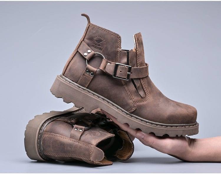 Men's Durable Vintage Leather Military Boots