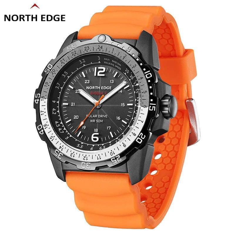 Solar-Powered Sports Watch for Men - Waterproof Design