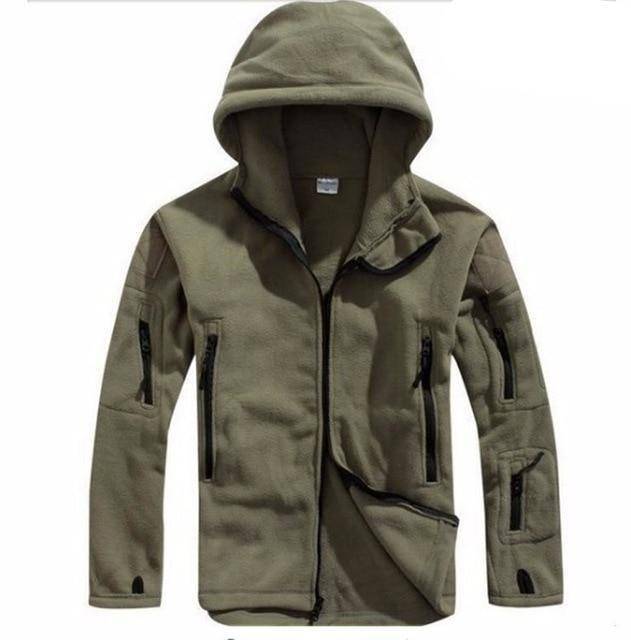 Outdoor Tactical Jacket for Men – Thermal Fleece Insulation