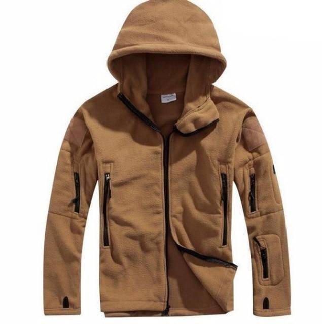 Outdoor Tactical Jacket for Men – Thermal Fleece Insulation
