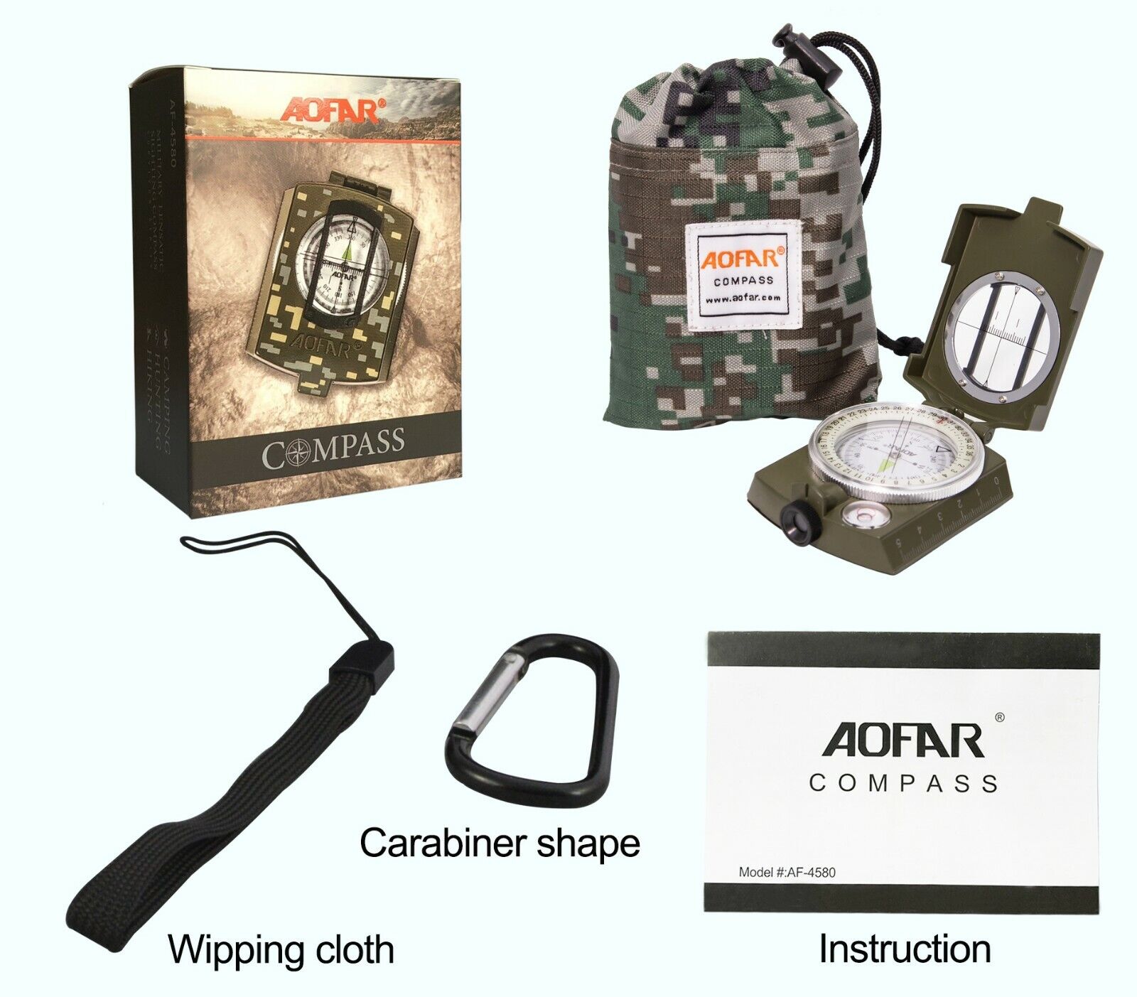 Outdoor Navigation Lensatic Compass – Military-Grade Sighting Tool