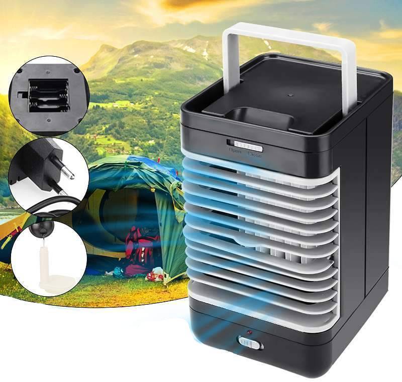 Compact USB Air Cooler Fan – Ideal for Camping and Home Use