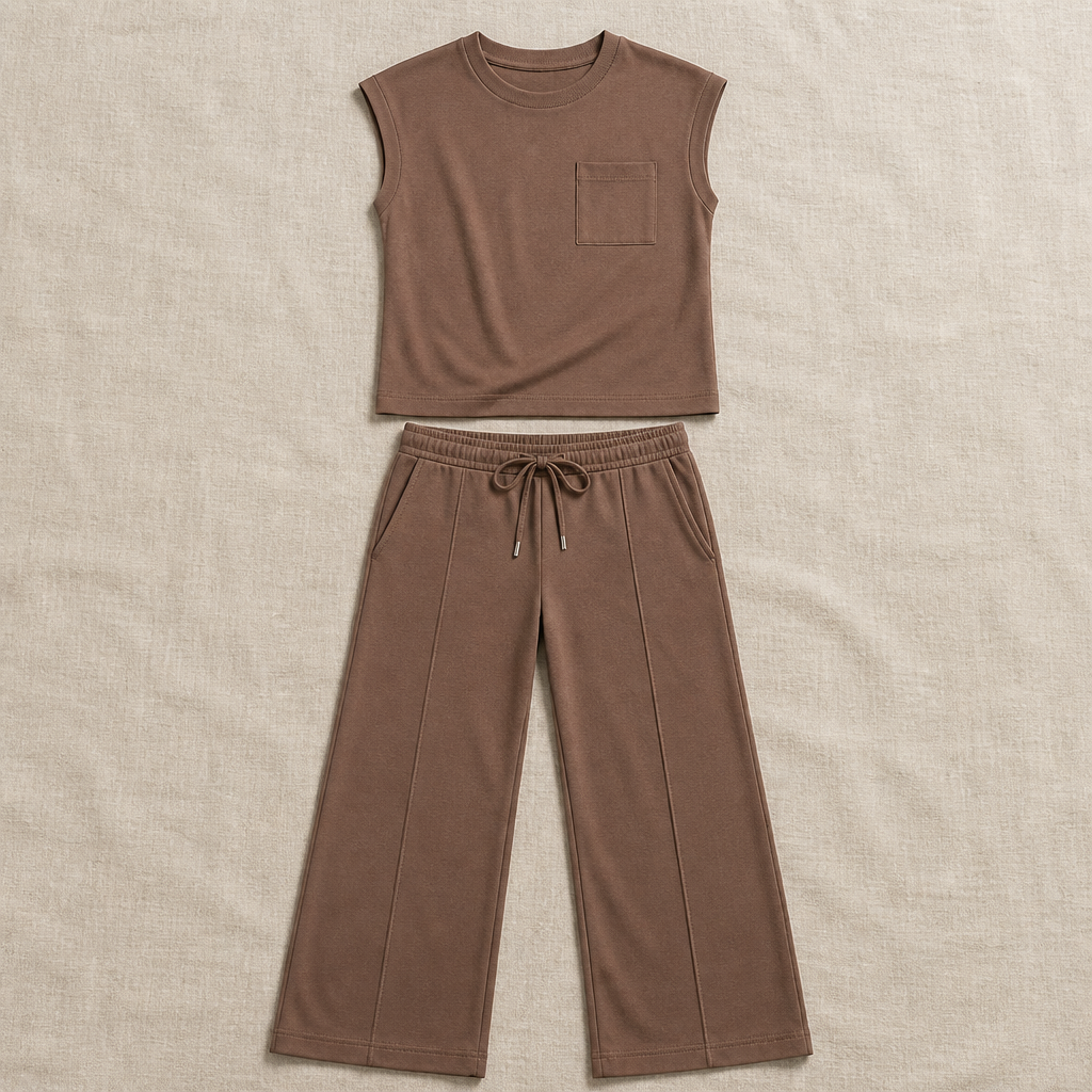 Mirelle™ – Effortless Sleeveless Top & Wide-Leg Pant Set