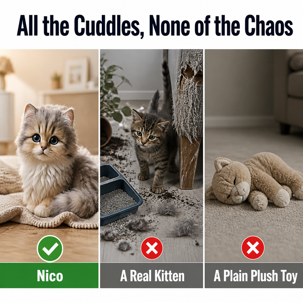 Nico™ — Cuddle a Kitten That Purrs Back the Moment Your Child Pets It
