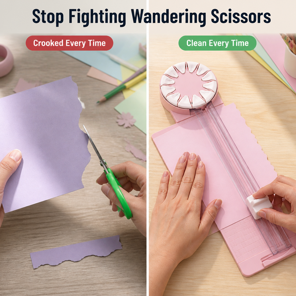 CraftEdge™ — Swap 12 Decorative Edges in One Twist, No More Crooked Cuts