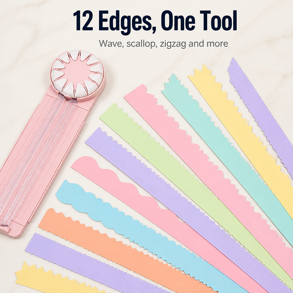 CraftEdge™ — Swap 12 Decorative Edges in One Twist, No More Crooked Cuts
