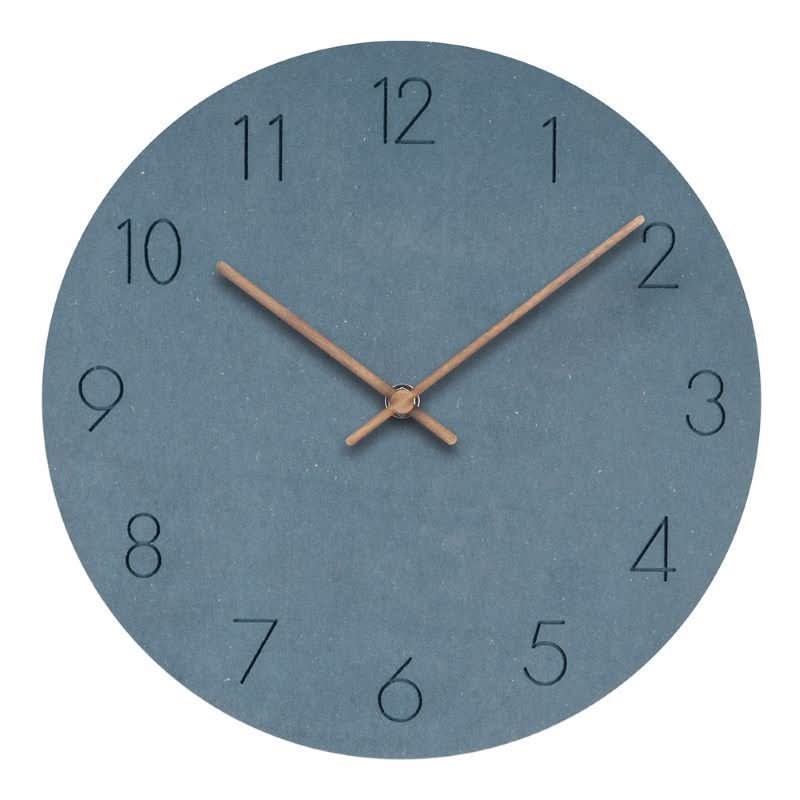 Modern Interior Wall Clock in Natural Wood – Nordic Silent Design