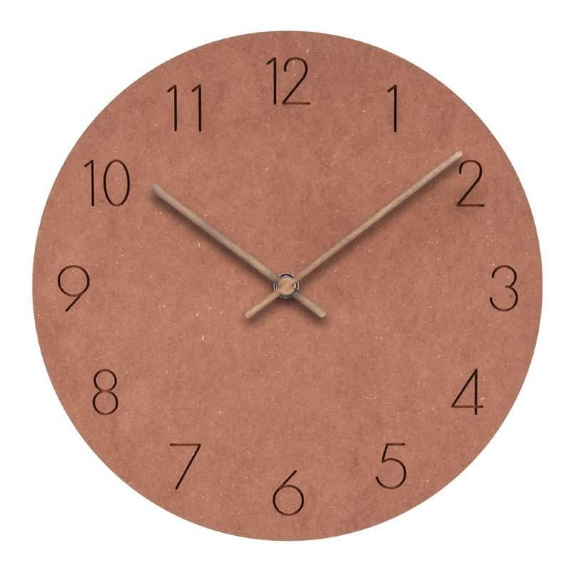 Modern Interior Wall Clock in Natural Wood – Nordic Silent Design