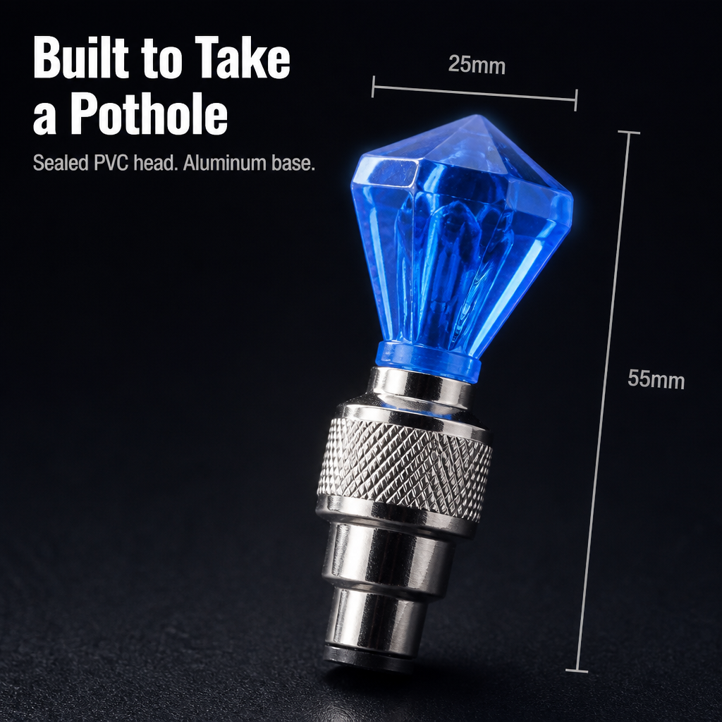 BlazeWheel™ — Snap On Diamond LED Caps That Light Up When You Ride