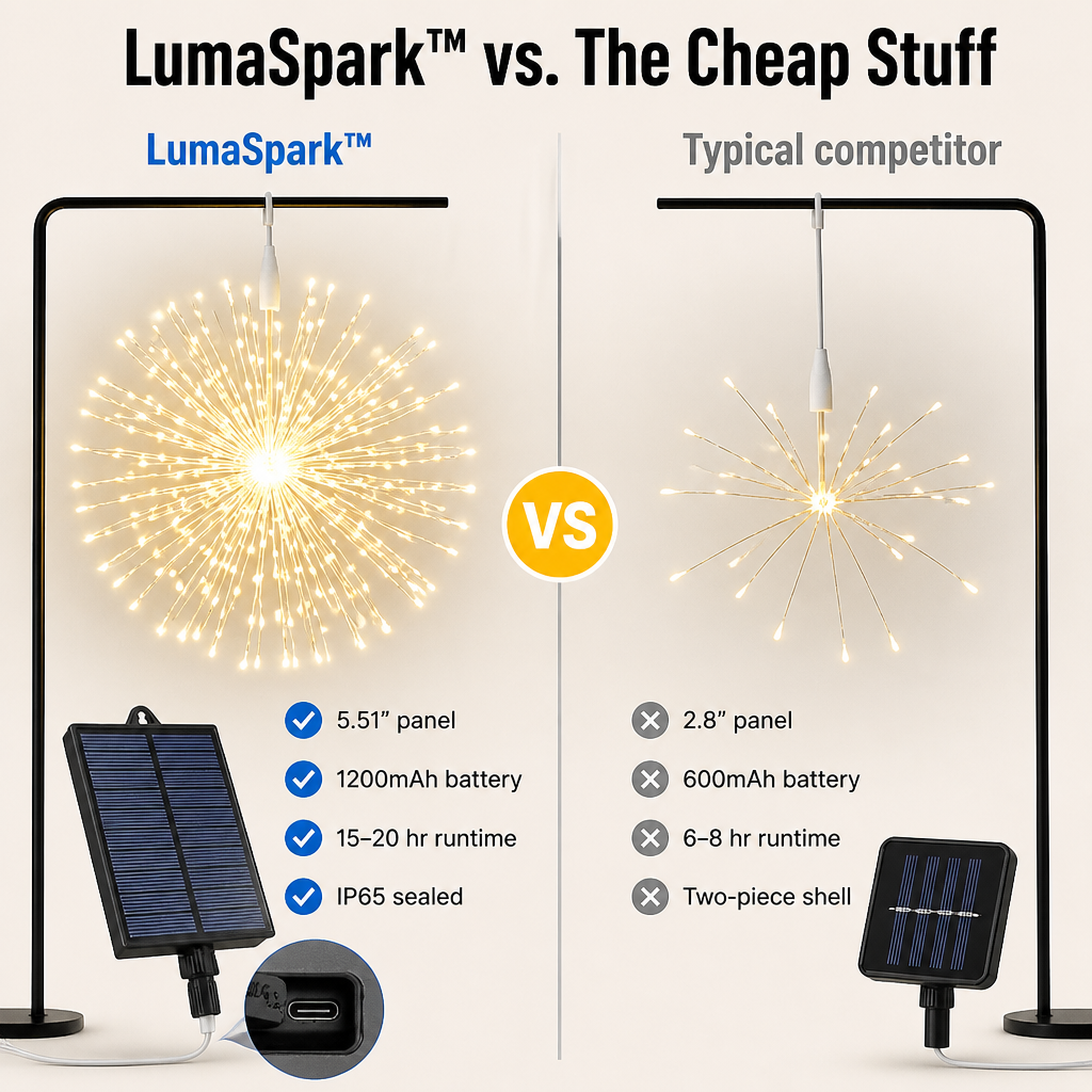 LumaSpark™ — Hang Firework Glow That Powers Itself and Lasts Until Sunrise