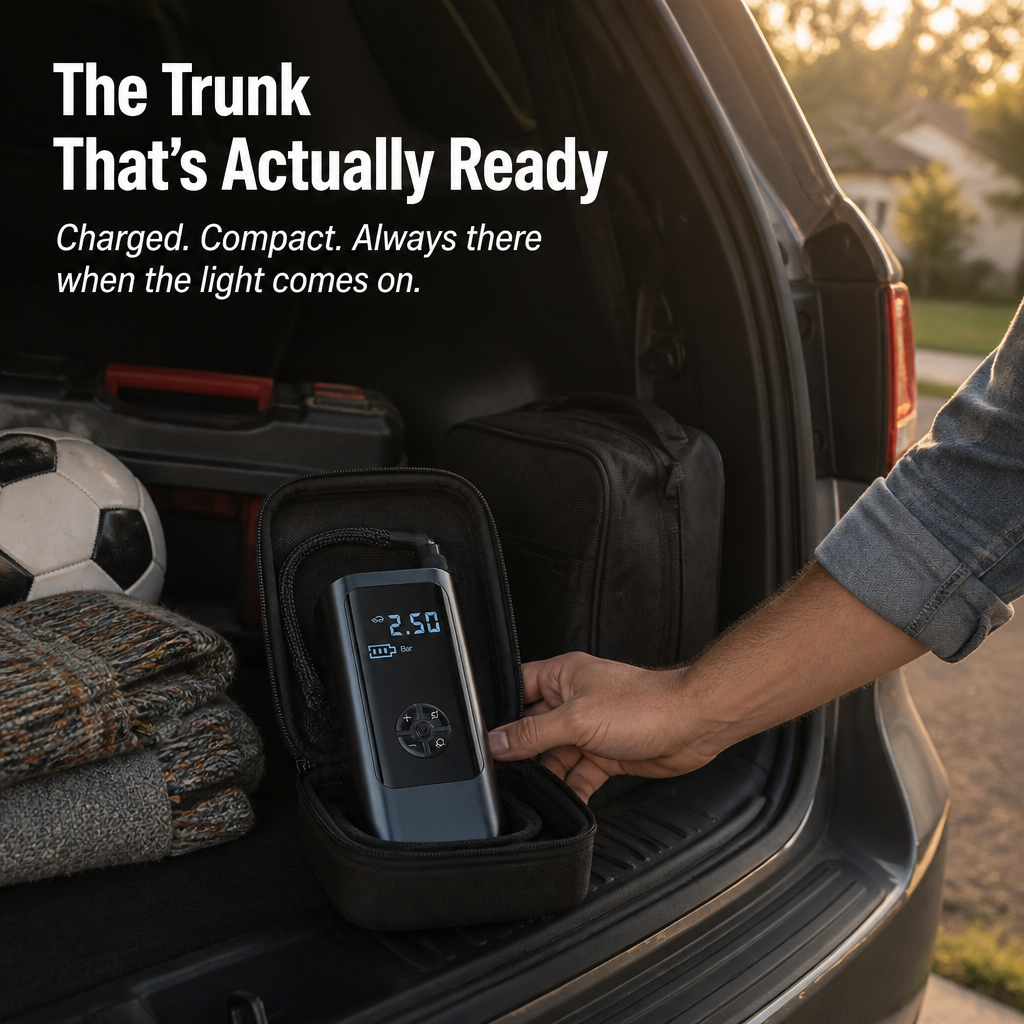 TurboPump™ — Top Up All Four Tires in Under 5 Minutes Anywhere