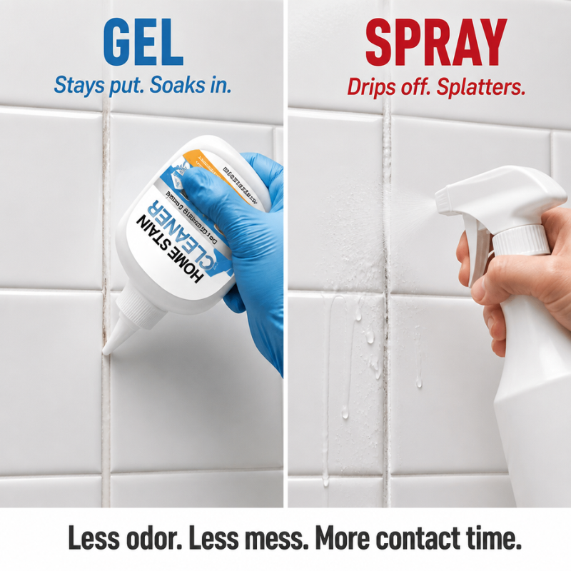 MiraClear™ Gel — Erase Black Gasket Mold & Grout Stains Without Scrubbing
