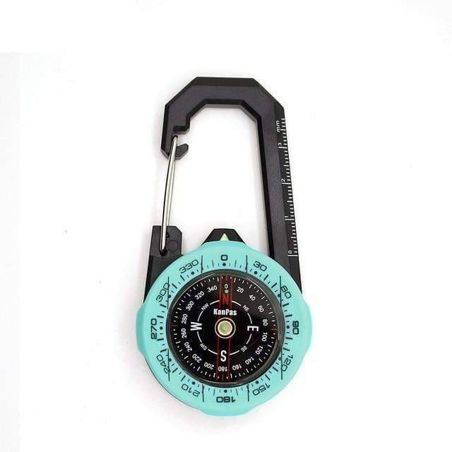 Navigation Compass with Sturdy Carabiner Clip for Outdoor Use