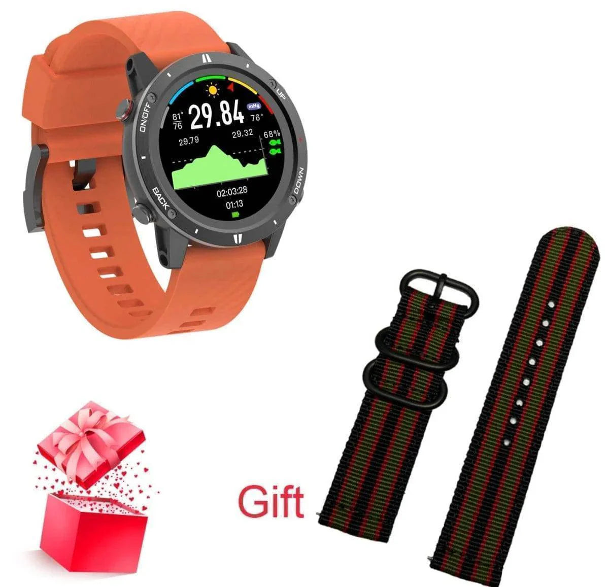 Smartwatch for Adults with GPS, Heart Rate Monitor, and Altimeter