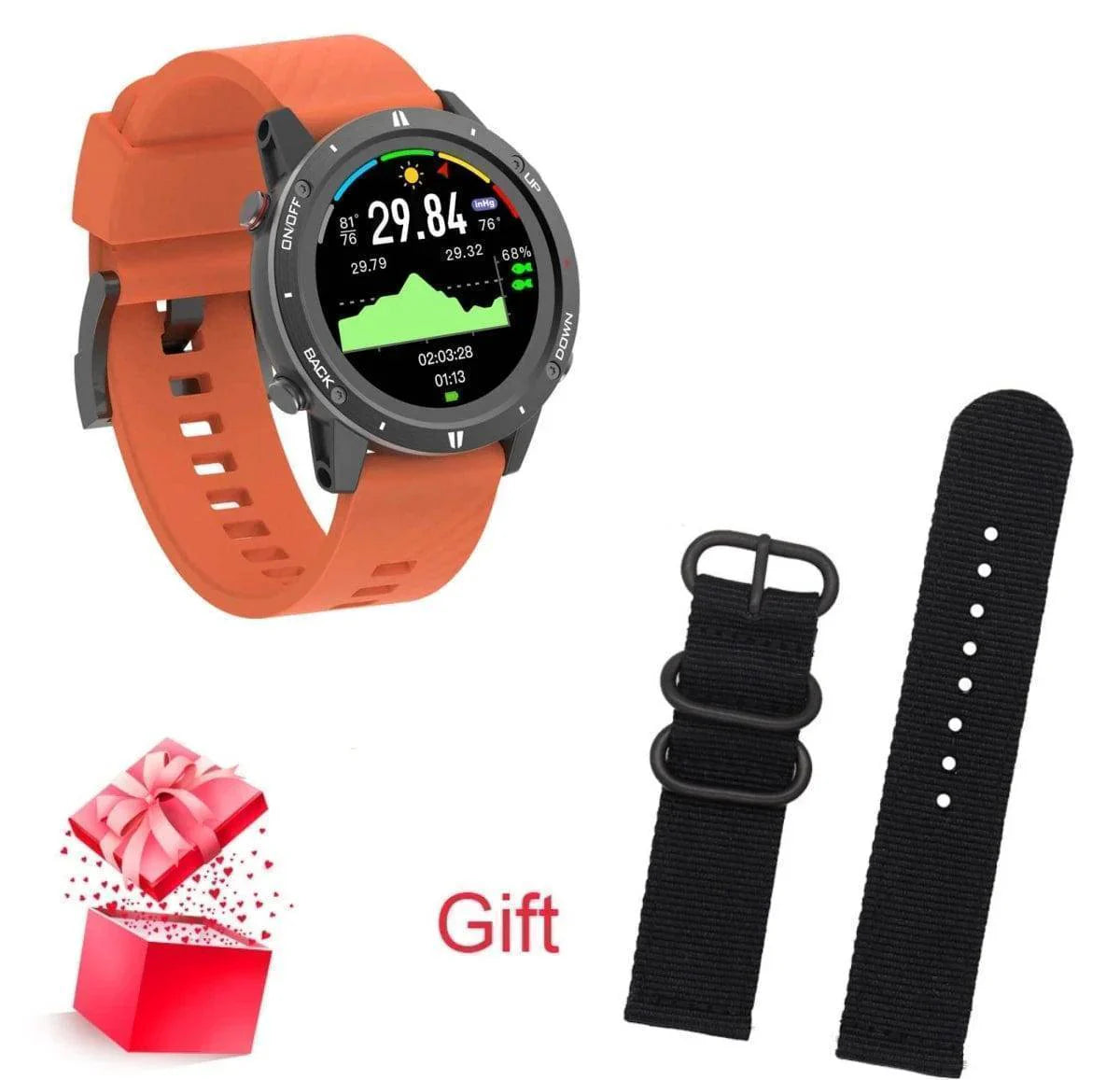 Smartwatch for Adults with GPS, Heart Rate Monitor, and Altimeter