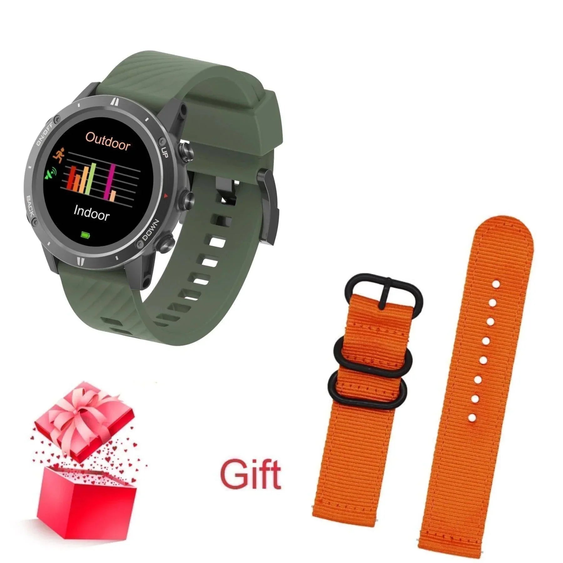 Smartwatch for Adults with GPS, Heart Rate Monitor, and Altimeter