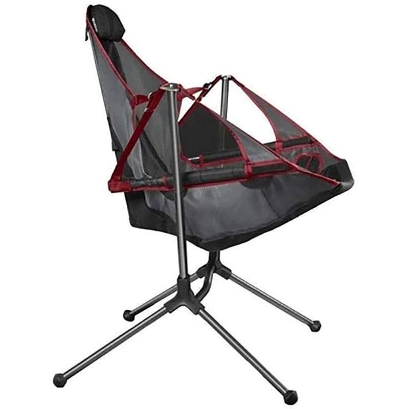 Folding Rocking Chair for Camping and Fishing - Portable with Pillow
